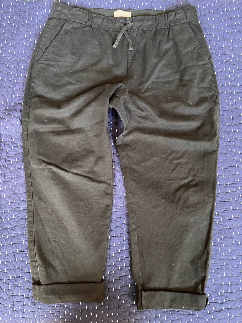Everlane Men’s Easy Pant Black Drawstring Jogger XL